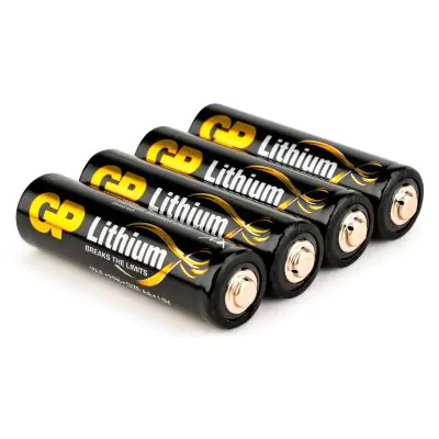Lithium AA, 1,5 V, 4 piles