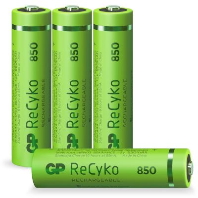 Pluche pop Zo veel Anders Oplaadbare batterijen AAA | 4 ReCyko , 850 mAh | GP Batteries