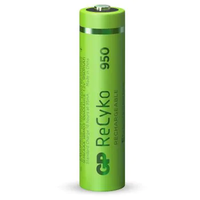 Piles Rechargeables AAA - Lot de 6 Piles, GP Recyko, Batteries AAA LR3  Rechargeables 950 mAh NiMH - Pré-Chargées et Haute capacité