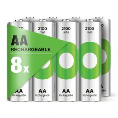 AA batterij Oplaadbaar GP NiMH 2100 mAh RECYKO 1,2V 8 stuks